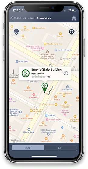 25.000+ accessible toilets in 1 app - made in Germany